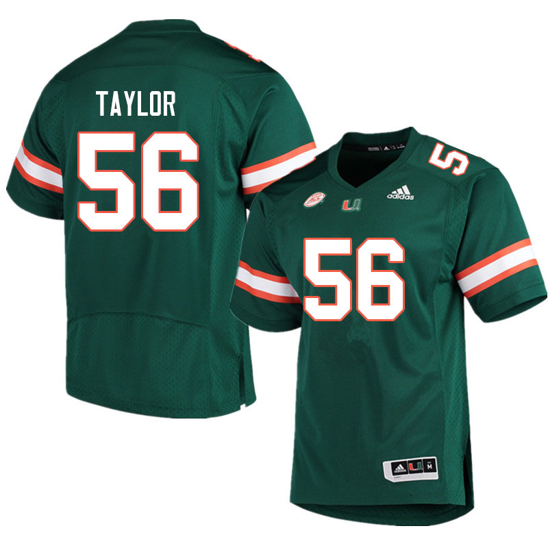 Men #56 Leonard Taylor Miami Hurricanes College Football Jerseys Sale-Green